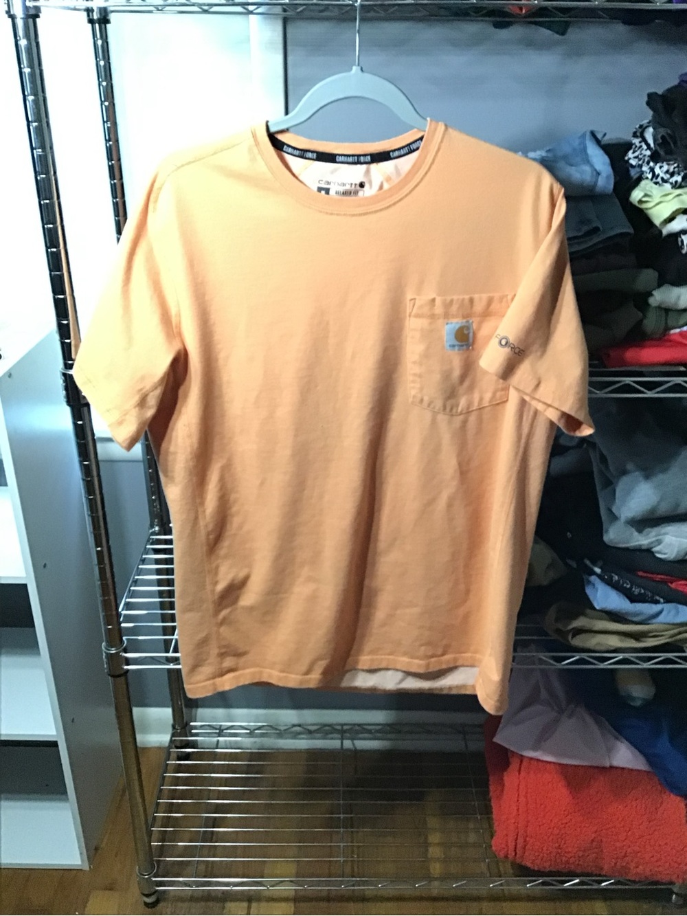 Carhartt Men's Short-Sleeve Pocket Tee — Light Peach